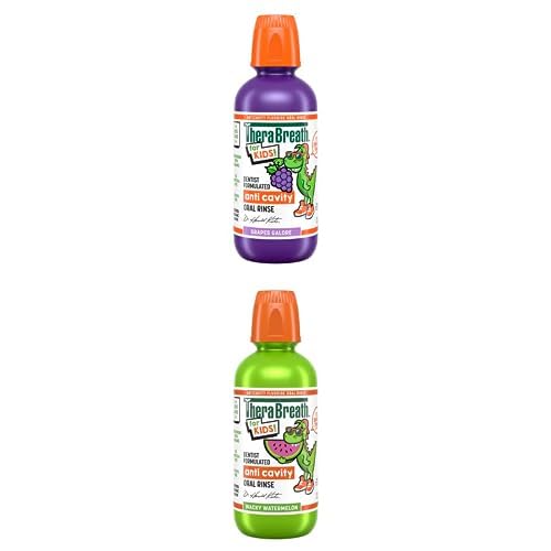 TheraBreath Kids Mouthwash with Fluoride, Organic Grapes Galore+ TheraBreath Kids