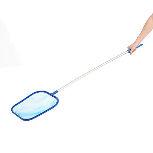 Rede rasa de folhas de piscina, rede de limpeza de folhas de piscina com haste destacável, material