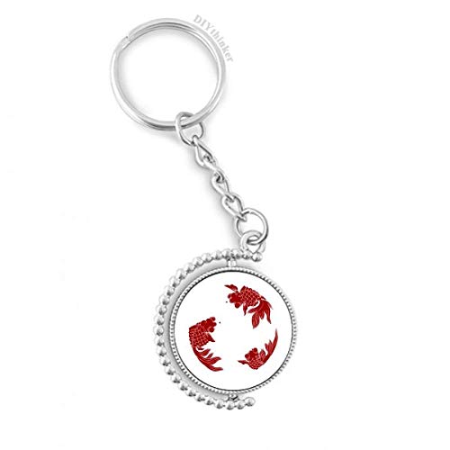 Key ring cyprinoid rotatif anti-torsion DIYthinker avec anneau robuste de 1,2 pouce