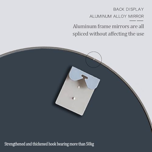 Miroir de maquillage haut de gamme avec cadre en alliage d'aluminium noir