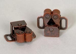 Catch, Dbl Roller, Low Base, Ant Copper, W/Out Screws 25/Pk