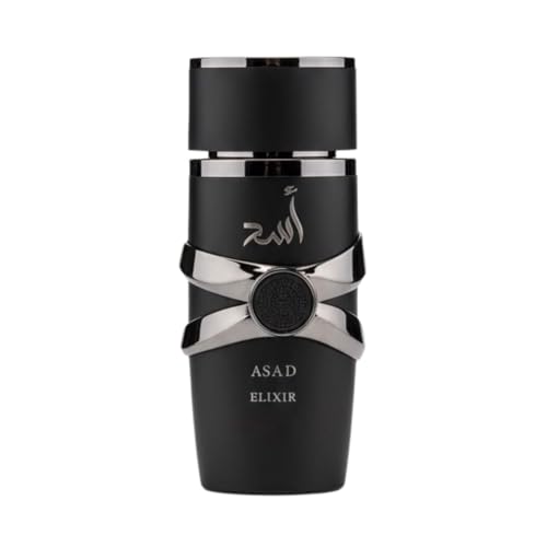 Asad Elixir Eau de Parfum 100ml Long-Lasting Amber Woody Spicy Mens Fragrance with Tobacco Cedar & Vanilla Notes | Powerful Masculine Arabic Perfume