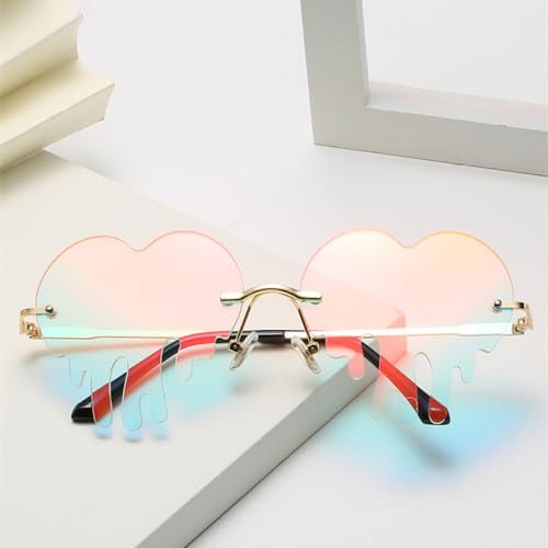 Lunettes de soleil coeur légères taille unique pour éviter les marques de nez - 2
