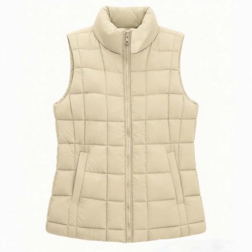 Puffer Jackets for Women Sleeveless Quilted Stand Collar Zip Vest - image 5