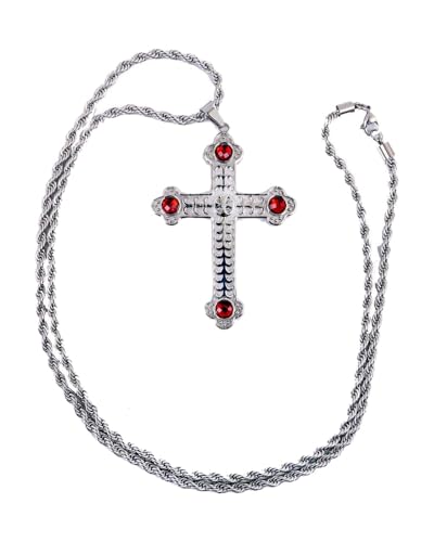 Pectoral Cross With Chain Sbats005 - (S Red)