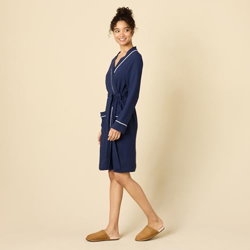 Image of Amazon Essentials Women's Lightweight Waffle Full-Length Bath Robe with Pockets (Available in Plus Size)