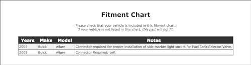 Left Parking Light Bulb Socket Compatible With Buick Allure 2005 P-2585813