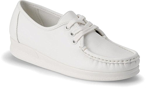 Women's Nurse Mates ANNIE LO Moccasins WHITE 5 W