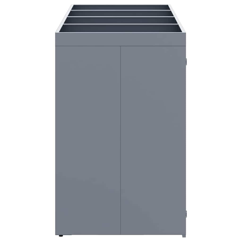 Genérico Almacenamiento de Cubos Wheelie para 4 Cubos Gris Claro,Casa y jardín,Productos del hogar,Accesorios para contenedores de residuos,Soportes para contenedores de residuos-3394750