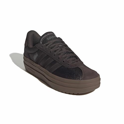 Image of adidas Womens Vl Court Bold Lace Up Sneakers Shoes Casual - Pink