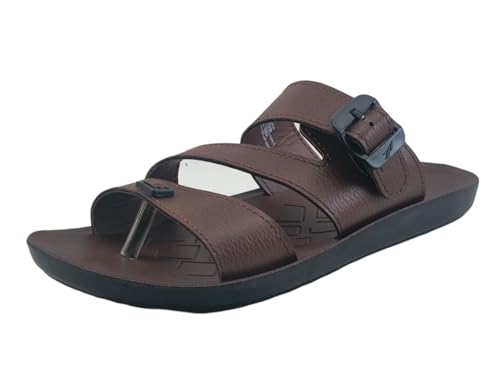 Image of FLITE PUG156 Men's PU Leather Slippers | Comfortable & Stylish Gents Slippers for Daily Use | Lightweight & Durable Slip-On Footwear
