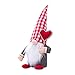 Décor en peluche, fête des mères Gnome peluche peluche peluche elfe poupée naine ornement avec un cadeau de coeur d'amour pour la mère style1
