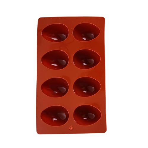 Moule à œuf en silicone de qualité alimentaire pour la décoration de gâteaux, chocolat, bonbons, pain (rouge, 25 x 15 cm)