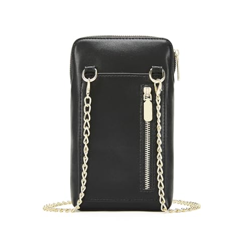 Small Crossbody Bag with Golden Chain Shoulder Strap，Zip Cell Phone Purse with Credit Card Slots and Zippered Coin Pocket3