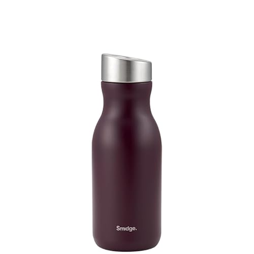 Smidge Reusable Water Bottle 350ml Autumn Berry – Insulated Stainless Steel Flask for Hot & Cold Drinks, Leakproof & BPA-Free, No Metallic Taste