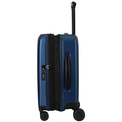 Image of Verage Luxe Freeland Cabin & Check-in Hardsided Trolley Bags for Travel, Expandable Hardshell Suitcase with Spinner Wheels, TSA Approved Lock Luggage (Carry-On 20-Inch, Blue)