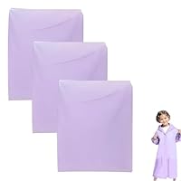 3PCS Rain Poncho Kids, Portable Raincoat Waterproof Reusable Poncho for Children, Suitable for Outdoor Hiking, Camping, Theme Park Visits, Purple Raincoat for Kids 1.1-1.5 Meters Heigh