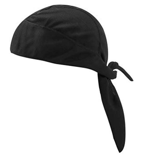 VIccoo Bandana Ciclismo, Bandana de Ciclismo Unisex Gorro de Secado rápido Gorro de Calavera Camuflaje Sombrero de Pirata sólido - Negro