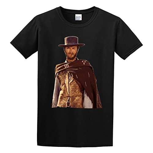 Clint Eastwood The Good The Bad The Ugly Western Cow Movie - Camiseta negra para hombre, Negro, S