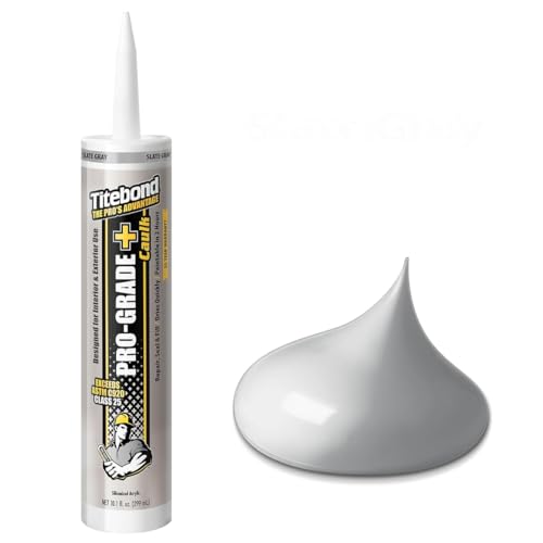 Titebond Pro-Grade Plus Caulk, Slate Gray 10.1 Oz (12 Pack) miniatura 4