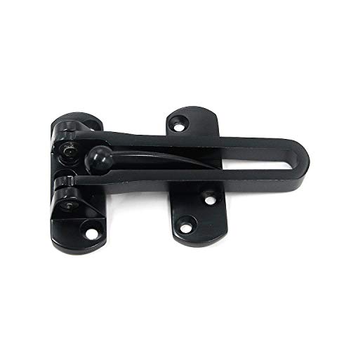Tulead Black Security Door Lock Hotel Door Bar Lock Zinc Alloy Swing Home Door Latch Security Hardware 4.3