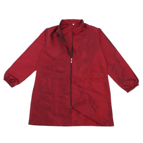 NULYLU 美容師の作業服 ペットグルーミング作業服 女性用の身だしなみユニフォーム グルーミング服 身だしなみのユニフォーム ペットグルーミング作業着 ナイロンポリエステル 赤