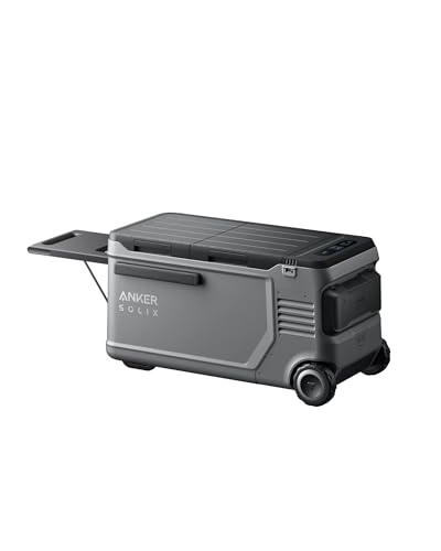 Anker SOLIX EverFrost 2 58L Cooler, 61 qt Car Refrigerator, Electric Cooler with 288Wh Battery, Powered by AC/DC or Solar, For Camping, Travel, and Fishing, -4? to 68? (Only 1 Battery Included)