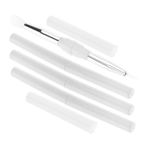 Baluue Travel-friendly Silicone Lip Brush Set: 4-piece Eyeshadow Applicator Lip Mask Brush