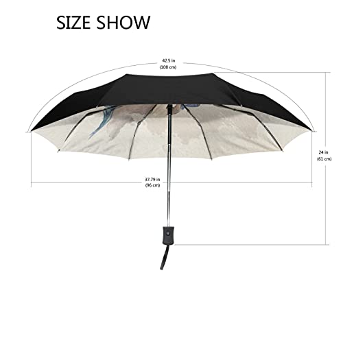 Parapluie princesse d'art aquarelle pliant de qualité supérieure