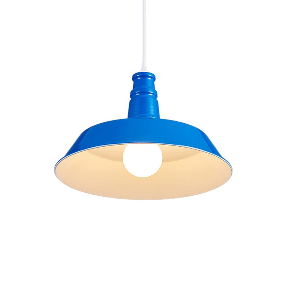 HXYSXHJUO Colorful Macaron Metal Pendant Lamp - Nordic Chandelier for Kitchen Island, Adjustable Height, Retro Minimalist Design(C,46cm)