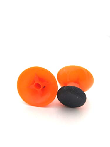 Image of 2 x 3D Analog Thumb Stick Joystick Thumbstick Cap Cover for Xbox one Slim S Controller Replacemnet (Orange-Black)
