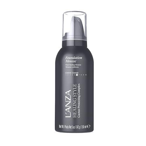 L'ANZA Healing Style Foundation Mousse with Medium Hold Effect, Refreshes and Moisturises Hair and Scalp, With Advanced Control Technology, Non-drying Formula, and Natural Ingredients (5 Fl Oz)