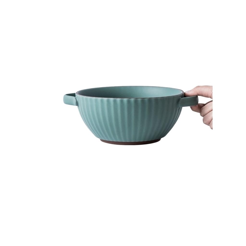 XYIANG Soup Bowl Ceramic Household Binaural Creative Soup Bowl Noodle Bowl Large Bowl Noodle Bowl Deep Bowls (1 One Size)
