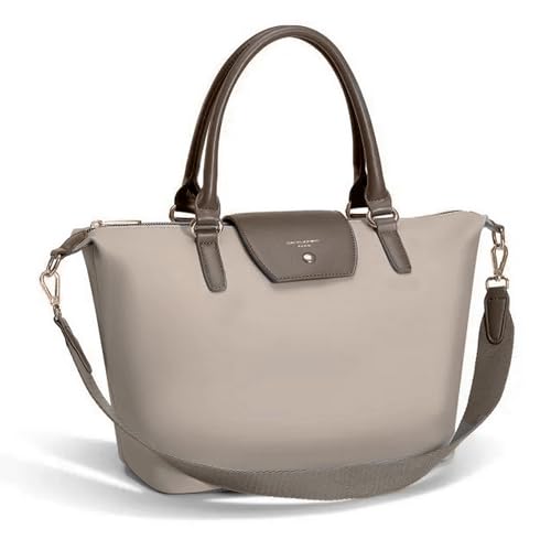David Jones   Bolso de mano de nailon para mujer, bolsa de compras suave de gran capacidad, correa para el hombro, elegante, para el trabajo, la ciudad, viajes, moda, original, Talla única