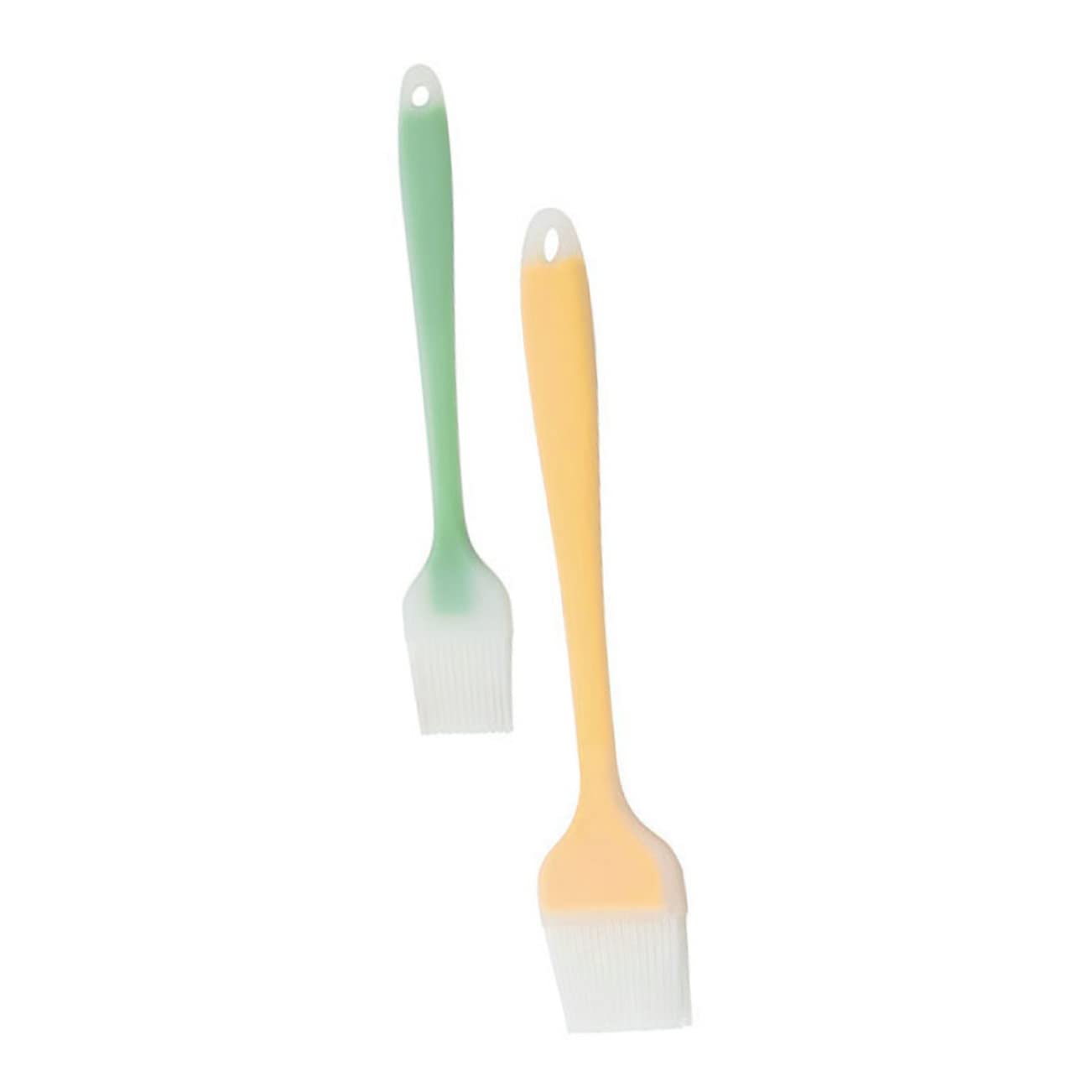 SOLUSTRE 2pcs Silicone Basting Brush Heat Resistant Kitchen Oil Brush for Cooking and Grilling Food Grade Silicone for Sauces and Marinades