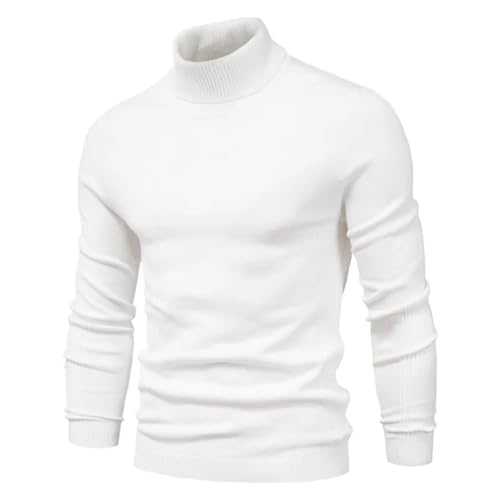 Men’S Slim Fit Solid Turtleneck Thick Knitted Pullover Sweater Warm Casual Long Sleeve Jumper Top4