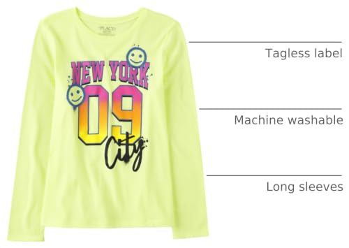 Image of The Children's Place Girls' Unicorns,Sports,Princess Long Sleeve Graphic T-Shirts