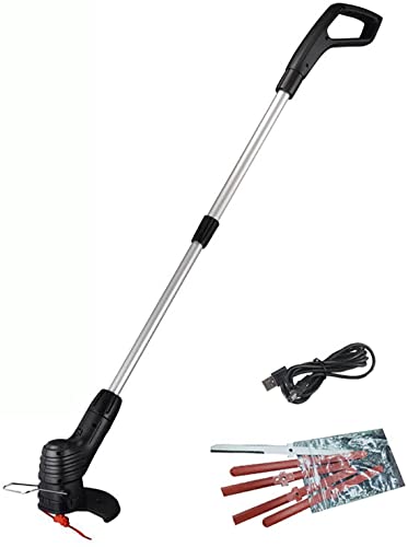 Desconocido Cortacésped eléctrico para jardín de Patio, cortacésped/bordeador inalámbrico Alimentado por batería, cortacésped inalámbrico portátil Estirable con batería y Cargador