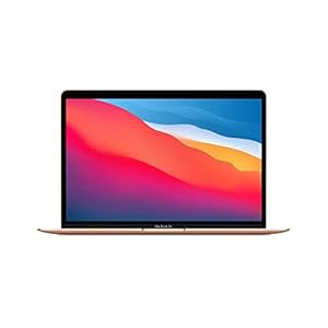 Apple 2020 MacBook Air Laptop M1 Chip, 13″ Retina Display, 8 GB RAM, 256 GB SSD Speicher, Beleuchtete Tastatur, FaceTime HD Kamera, Touch ID, Gold