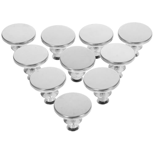 OUNONA 10 Unidades Botones para Cortinas Elegantes y Decorativos Hebillas de Sujeción sin Necesidad de Herramientas para Visillos Cortinas de Dormitorio y Hogar Color Plateado Fácil