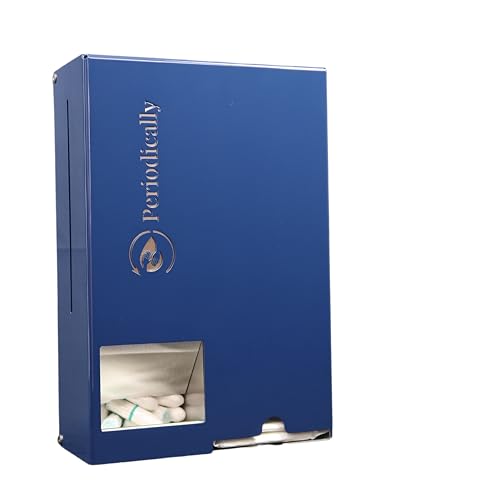 Periodically® Dispensador de compresas y tampones para escuelas, clubes, oficinas, oficinas e instituciones públicas (230 x 20 x 9 cm) - Dispensador de acero inoxidable para tampones y compresas