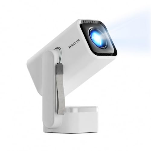 XElectron Techno Android 14 Smart Home Theater Movie HD Projector, 1080P & 4K Support, Inbuilt Speaker, Rotatable, Electric Focus, Auto & 4D Keystone with Built-in Apps, WiFi & BT, Screen Mirroring