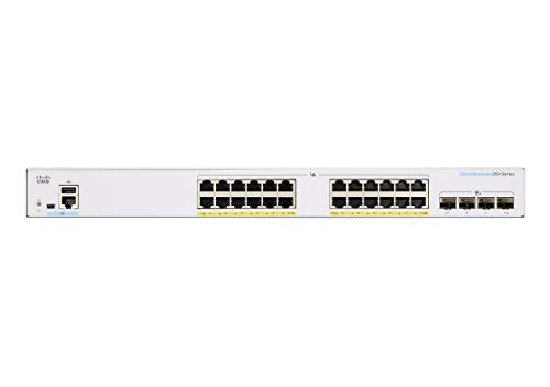Image of Cisco Business CBS250-24P-4X Smart Switch | 24 Port GE | PoE | 4x10G SFP+ | Limited Lifetime Protection (CBS250-24P-4X)