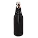 sunkey Beer Bottle Insulator Sleeves 6 Pack Neoprene Beer Bottle Covers with Ring Zipper Bottle Opener for 12 oz/330 ml Bottles (Black)