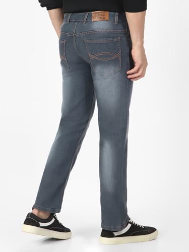 Image of Urbano Fashion Men's Stretch Fit Mid Rise Washed Bootcut Jeans Stretchable