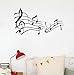 Vinyl Musik Wandaufkleber Wohnzimmer Schlafzimmer Musiknoten Dekorative Flur Schwarz Vinyl Wandkunst Aufkleber Wohnkultur 42x80cm