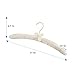 JS HANGER Padded Hanger for Sweaters - 17 Inch Extra Large Heavy Duty Satin Covered Coat Hangers No Shoulder Bump for Women Clothes, Sweaters, Dresses, Clothing, Weddings, Lingerie Pack of 10, Ivory
