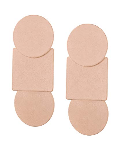 Preisvergleich Produktbild TOSH Ohrring - Damen Ohrstecker, Metallplatten, rund, eckig, gold (751-347)
