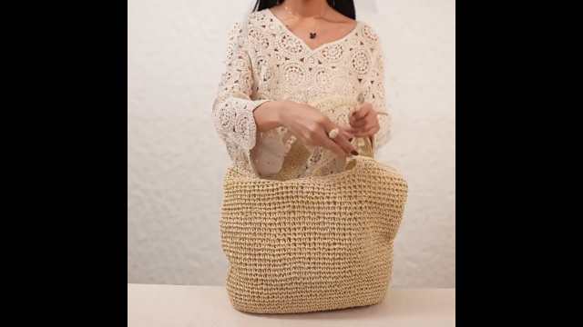 Bolso de playa grande boho para mujer con forro impermeable miniatura 7