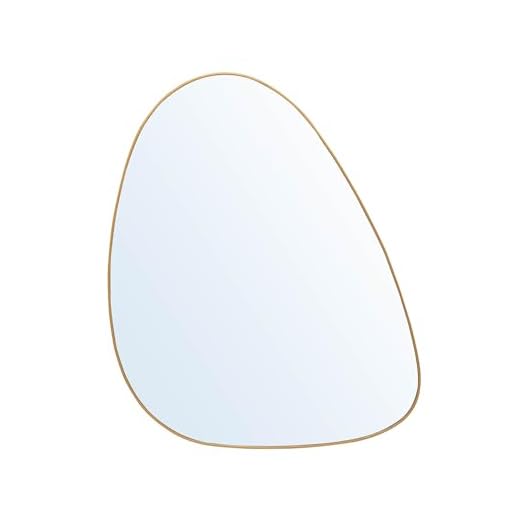 LYOR Espelho Orgânico com Borda de Metal Dourado 25,5cm x 35cm